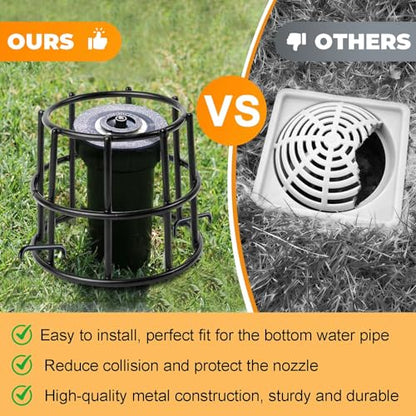 5 Set Upgraded Lawn Sprinkler Head Protector Metal Lawn Sprinkler Guard