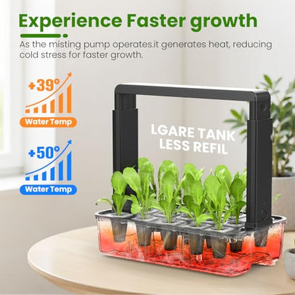 15 Pods Hydroponics Growing System Indoor Garden with LED Grow Light