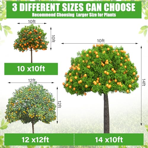 1 Pcs Large Fruit Tree Netting 12 X 12 Ft with Zipper Drawstring - size: 12 x 12 ft