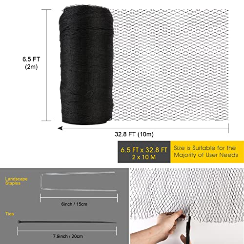 Bird Netting for Garden Protection, Anti Bird Mesh Garden Netting - size: 6.5FT x 32.5 FT