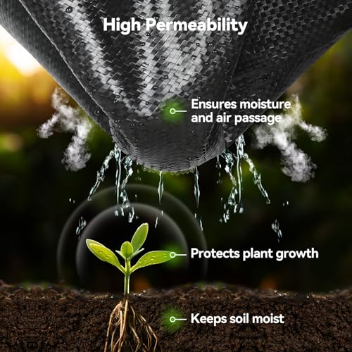 iropro Weed Barrier Fabric Heavy Duty 4ft x 100ft Landscape Fabric - size: 4ft x100ft