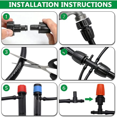 135PCS 240FT Automatic Drip Irrigation System Set - size: 135PCS-240FT Irrigation Kit