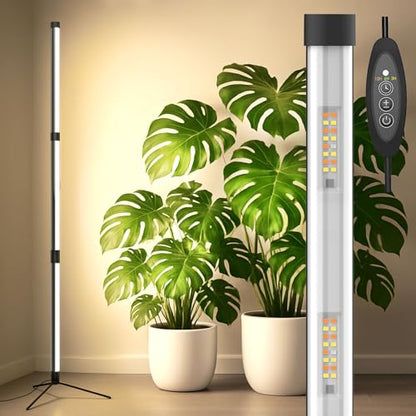 SANSI T10 Standing Grow Lights for Indoor Plants, Vertical Grow Light 4.4FT - size: 4.4FT