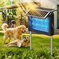 Solar Bug Zapper Outdoor with Dual Solar Panels, 4500V Mosquito Zapper - color: Black