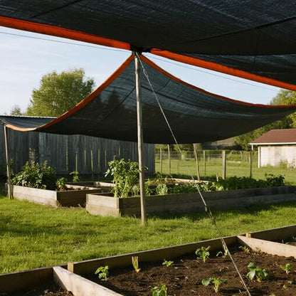 winemana 10x20 FT Garden Shade Cloth Black Mesh Tarp with Grommets - size: 40%-10 FT x 20 FT