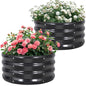 Galvanized Raised Garden Bed- 2Pcs 2x2x1FT Planter Boxes, Grey - color: Gray, size: 2x2x1FT