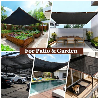 PJT 75% Shade Cloth for Garden 12x20 FT, Breathable HDPE Sun Shade Cover - size: 12x20FT