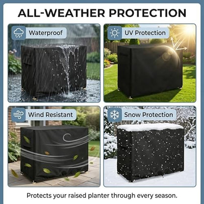Raised Garden Bed Cover, Winter Waterproof Planter Box Tarp