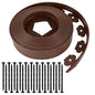 Garden Edging Border, 2In x 100 FT Landscape Edging with 90 Spikes, Brown - size: 100ft Brown-1