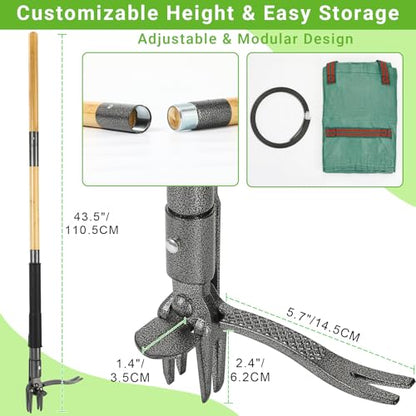 Weed Puller Tool for Garden Lawn Yard, 43.5" - size: 43.5"