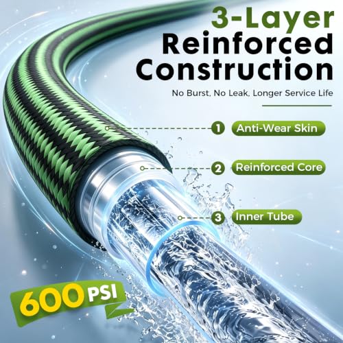 Garden Hose 25FT, Lightweight Flexible Water Hose
