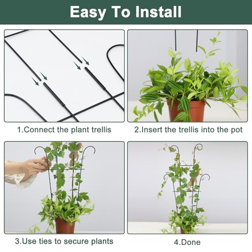 Coomin Plant Trellis for Potted Plants with Ties, 23in 2p - size: 23in(H)/2p standard