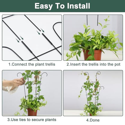 Coomin Plant Trellis for Potted Plants with Ties, 23in 2p - size: 23in(H)/2p standard