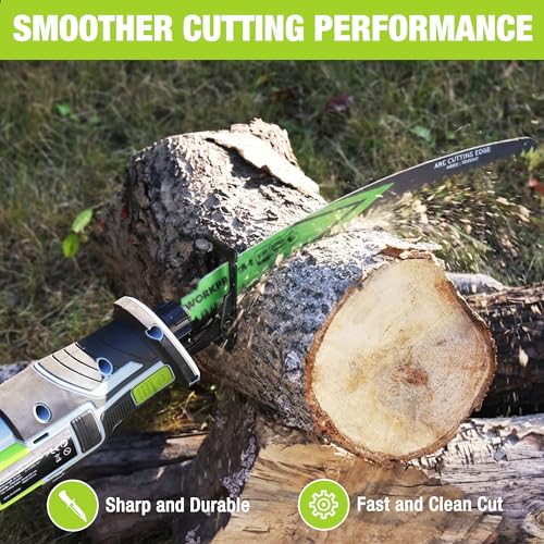 WORKPRO 15-Inch Arc Edge Reciprocating Saw Blades, 6TPI for Pruning, 3 Pack - size: 15 Inch
