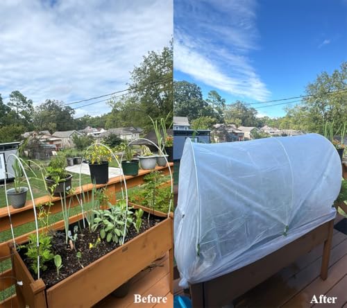 Frost Cloth Plant Freeze Protection, 7x25 Ft Floating Row Cover - size: 7x25 FT
