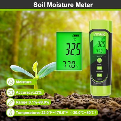 Digital Soil pH Moisture Tester,Plant pH Meter and Moisture Tester Combo