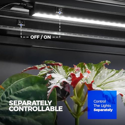 Barrina T5 Plant Lights, 3FT 128W (8 X 16W), 5000K, 8 Packs, Black Cover - color: White, size: 3FT-Black Cover