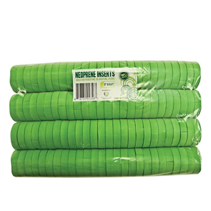 2” Neoprene Foam Inserts for Hydroponics Growing System, Clone Machine, Propagation Indoor Gardening, 100 Pack, Green - color: Green