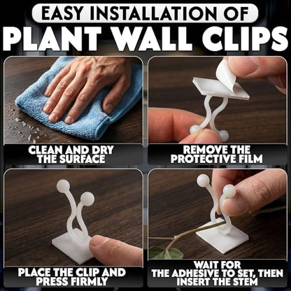 100 Pcs Climbing Plant Wall Clips for Vines, Flexible (Small White) - color: Small White 100 Pcs