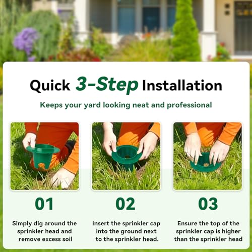 12-Pack Sprinkler Head Protectors, for 1.5"-2.5" Lawn Sprinkler Head