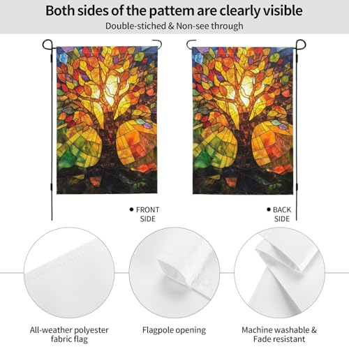 Tree Garden Flag 12x18 In Double Sided Yard Flags Lawn Sign Decor No Flagstand - color: Tree