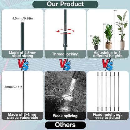 6 Pack Tall Plant Support Stakes for Indoor Outdoor Plants