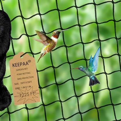 Heavy Duty Bird Netting - 35FT*35FT 1” Mesh UV Resistant - size: 35FT*35FT