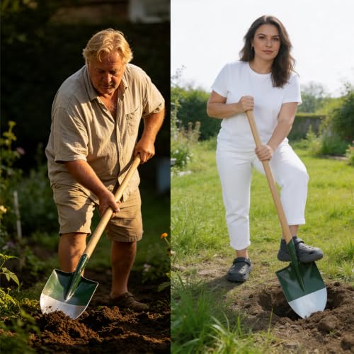 Heavy Duty Digging Shovel for Garden - Digging Spading Fork - size: Pointed Head