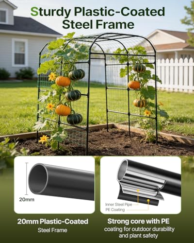 Suteck 7.5FT Tall Garden Arch Trellis - size: 71x71x90.6"