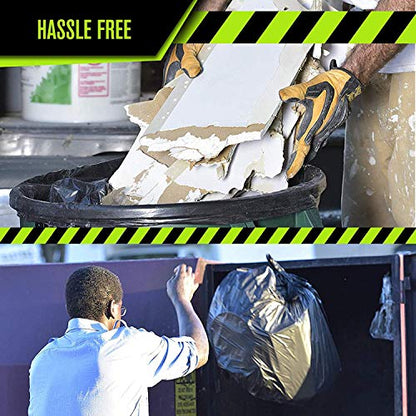 Heavy Duty 33 Gallon Trash Bags (Huge 100 Ct. /w Flap Ties) - 2 MIL equiv. Thick Gauge Large Black Plastic Garbage Liners for Kitchen,Yard,Brute/Rubbermaid(1 Pallet of 100 Cases, 10000 Bags Total) - style: 33 Gal, 2 Mil Equiv, 10,000 Count