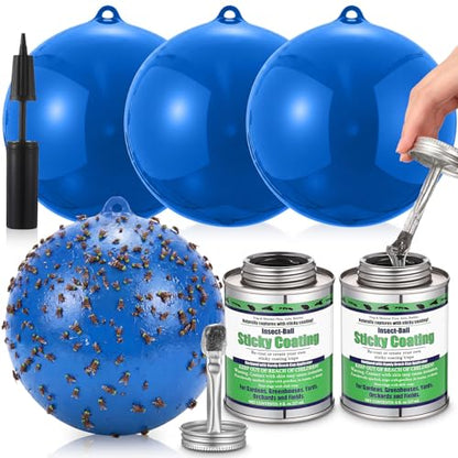 4 Pcs Large Fly Trap Balls Hanging Fly Catcher,Deerfly Insect Bug - style: Deerfly Insect Bug