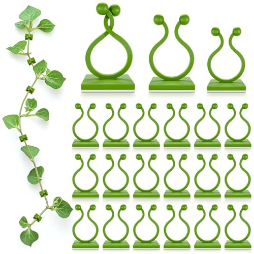 110 Pcs Wall Plant Clips for Climbing Plants, Self-Adhesive (Green) - color: Green