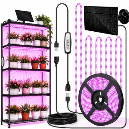 16.4FT Solar Grow Light Strip for Indoor Outdoor Plants