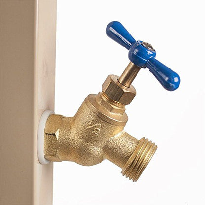 Liberty Garden Products 693 Free Standing Garden Hose Stand With Brass Faucet, Holds 150-Feet of 5/8-Inch Hose - Tan - style: Hose Stand with Bib - Tan