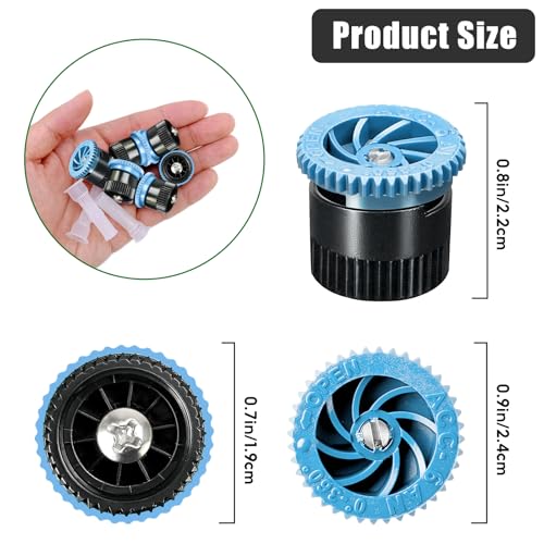 10 Pieces Variable Arc Nozzle, Pop-up Sprinkler Heads Replacement Compatible with Most of 360 Degree Adjustable Pop Up Sprinklers Spray Head for Garden Lawn Irrigation (6AN) - size: 6AN