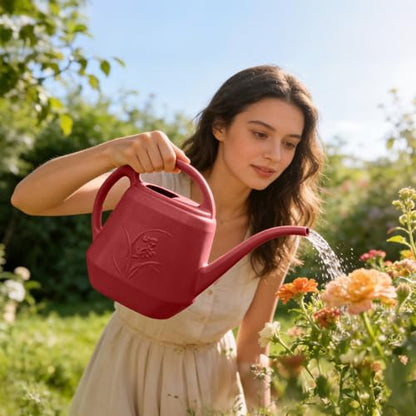 Plant Watering Can - Wine Red - 1/2 Gallon - color: Wine Red