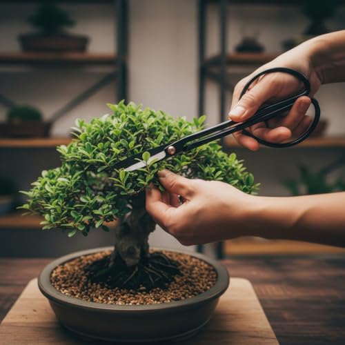 Bonsai Tools Set 7Pcs, MOSFiATA Bonsai Tree Tools Kit Succulent Trimming Tools Include Scissors, Cutters, Rake, Round and Pointed Shovel &Training Wire for Bonsai Beginner Gardening Gifts - size: Bonsai Tools 7Pcs