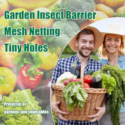 Garden Netting 10x33FT 2 Pack Ultra Fine Mesh, Insect Barrier Bird Netting for Garden Protection, Insect Bug Netting Garden Net for Protecting Plants Vegetables Flowers Fruits - size: 10*33 FT-2PCS