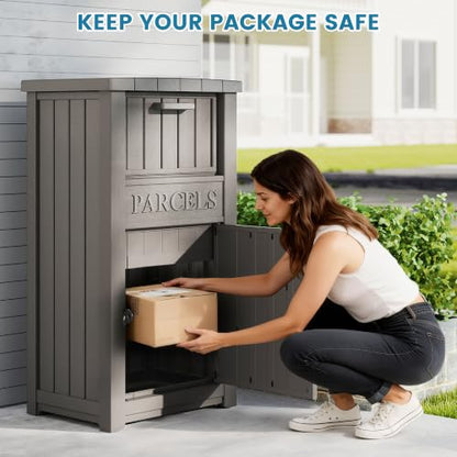 Package Delivery Box for Outside, Parcel Drop Box, Gray, 60 Gallon - color: Gray