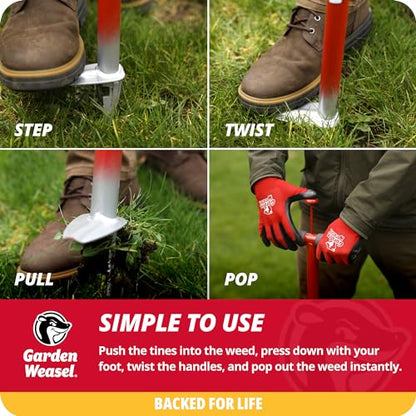 Garden Weasel WeedPopper Stand Up Weed Puller Tool for Dandelion Crabgrass