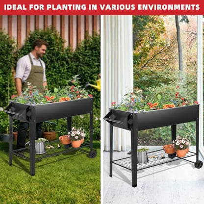 Kendane 32" Elevated Raised Garden Bed Outdoor