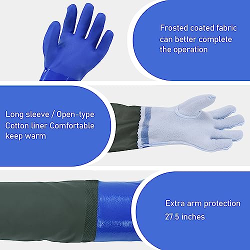 MUMUKE Long Waterproof Gloves, 28 inch