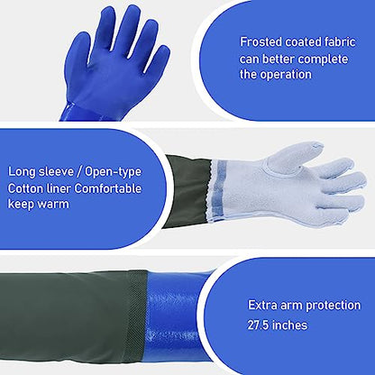 MUMUKE Long Waterproof Gloves, 28 inch