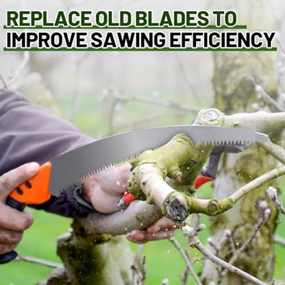 Yaocom 10 Pcs 12 Inch Pole Saw Blade Tree Pruner Replacement Blade Compatible with Corona TP 3841 TP 3811 TP 3714 TP 3712 TP 3702 TP 2712 TP 2612 TP 2512 Pruning Saws Trimmers, 3 Cutting Surface