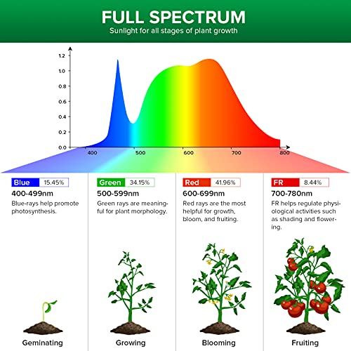 SANSI LED Grow Light Bulbs 6-Pack, 10W Full Spectrum, E26 Base, 4000K - size: 6 Pack