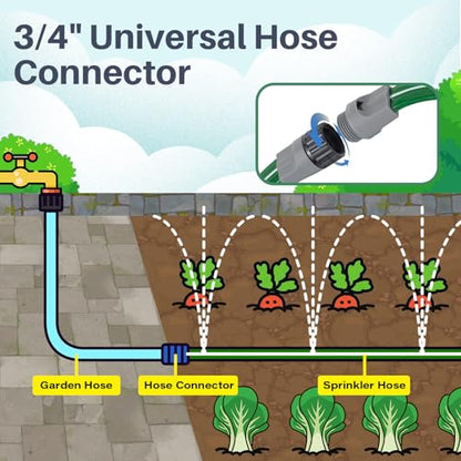 Jin&Bao 15FT Sprinkler Hose Heavy Duty Garden Lawn Water Hose with Staples - size: 15FT
