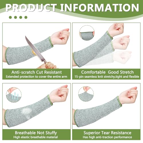 Sintege Arm Sleeves for Thin Skin,9.8 Inch,Black, Grey, Green - color: Black, Grey, Green, size: 9.8 Inch