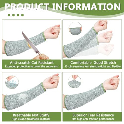 Sintege Arm Sleeves for Thin Skin,9.8 Inch,Black, Grey, Green - color: Black, Grey, Green, size: 9.8 Inch