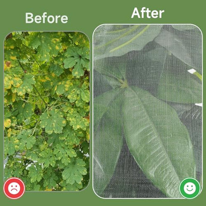 Fruit Tree Netting with Zipper and Drawstring, 6Ft x 6Ft, 2Pcs - size: 6Ft x 6Ft(2Pcs)