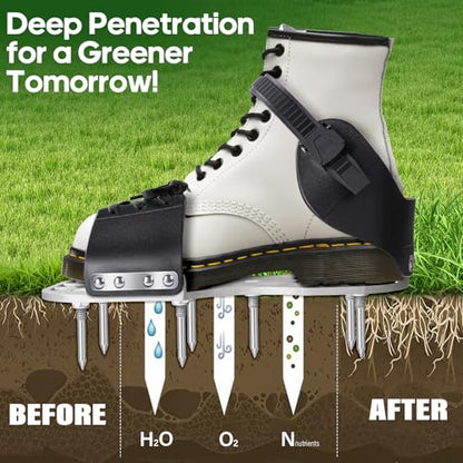Fully Assembled Aerator Shoes with 2.2" Bend-Resistant Spikes for Clay Soil